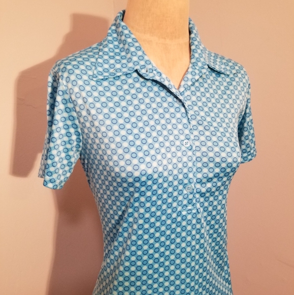 VTG GAP BLUE POLKA DOT DRESS BUBBLE PREPPY DELIAS 90S SKATER RETRO HIPSTER EMO M - Picture 3 of 9